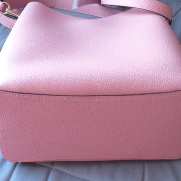 Coach Crossbody Leather Pink Purse Town Bucket Bag Pink NEW - Picture 4 of 9